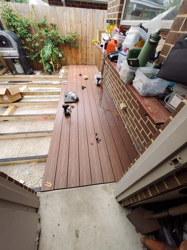 Kitchen zone boards going down from bench side, Heidelberg