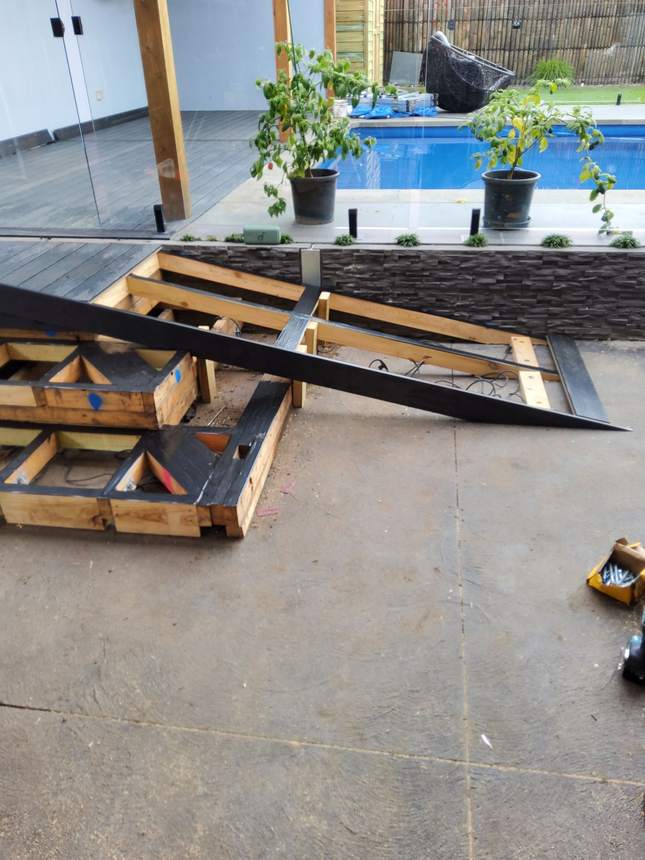 Pool-side composite deck with integrated lighting — Pakenham