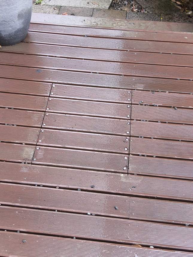 Deck boards returned to their original positions and fixed with steel screws — Surrey Hills