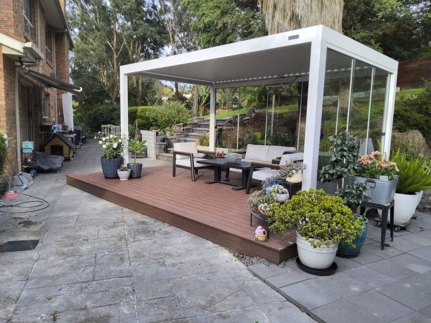 Pergola fully installed, outdoor room revealed — Templestowe
