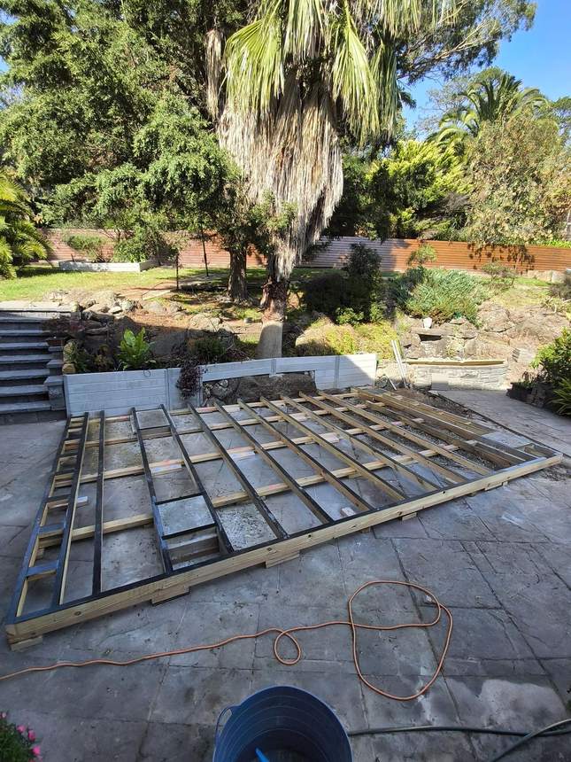 Complete subframe — joist tape, concrete footings set and boxed, Templestowe