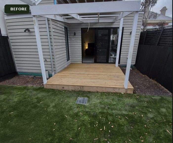 Before — composite deck expansion