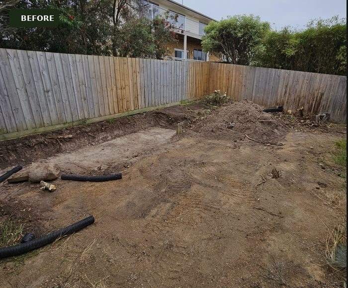 Before — Jan Juc backyard
